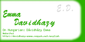 emma davidhazy business card